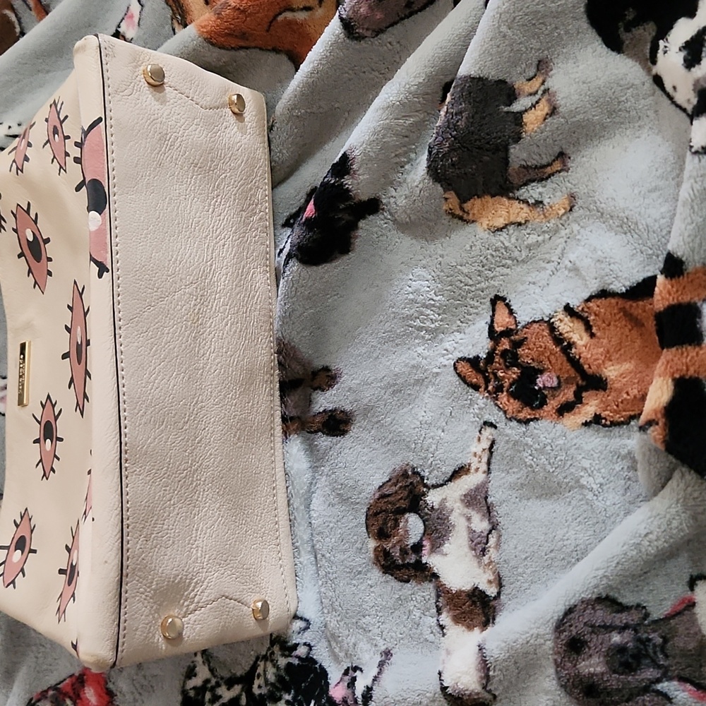 Kate Spade Beige Eye Print Tote Bag - Picture 3 of 4